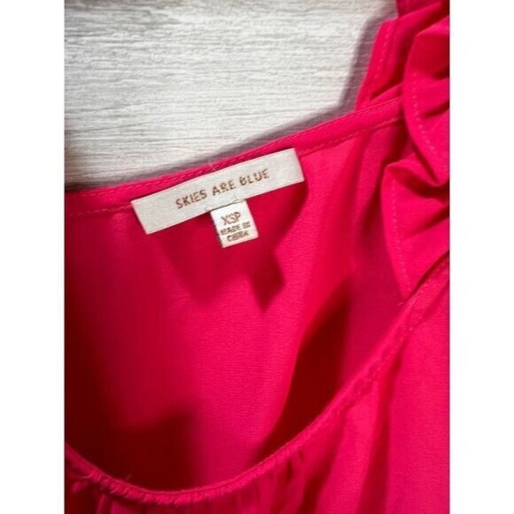 Skies Are Blue Loose Fit Sleeveless Tops Flutter Sleeves XSP - Picture 3 of 4